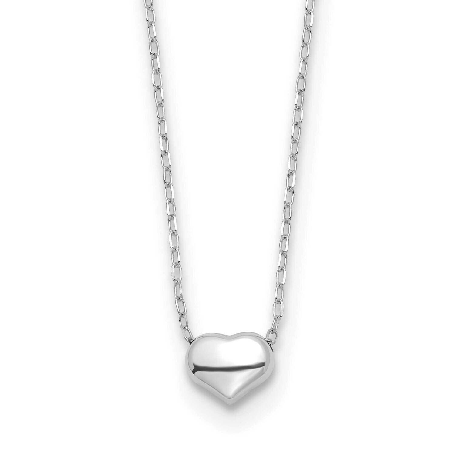 Polished Heart 16.5 Inch Necklace 14k White Gold SF2870W-16.5, MPN: SF2870W-16.5, 196904149294