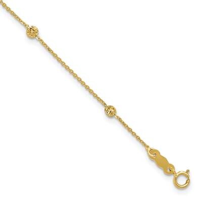 Diamond-Cut Tiny Puffed Circles 6-Station Bracelet 7.25 Inch 14k Polished Gold SF2463-7.25, MPN: SF…