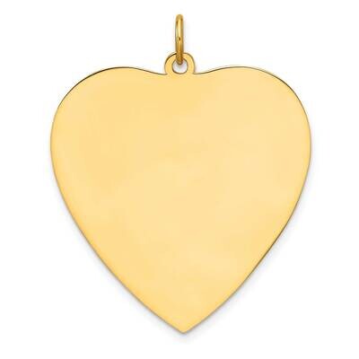 Gp Engraveable Heart Polished Disc Charm Sterling Silver QM549G/50, MPN: QM549G/50,