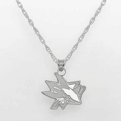 San Jose Sharks New Logo 5/8 On Chain Sterling Silver SHA010CHN-SS, MPN: SHA010CHN-SS, 634401994943