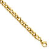 Chisel Polished Yellow Ip-Plated 5mm 8.5 Inch Curb Chain Bracelet Stainless Steel SRB3046-8.5 by Ch…