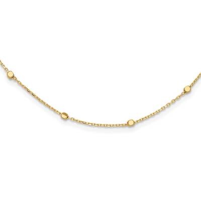 Cube Stations 2 Inch Extender Necklace 14k Polished Gold SF2975-16, MPN: SF2975-16,