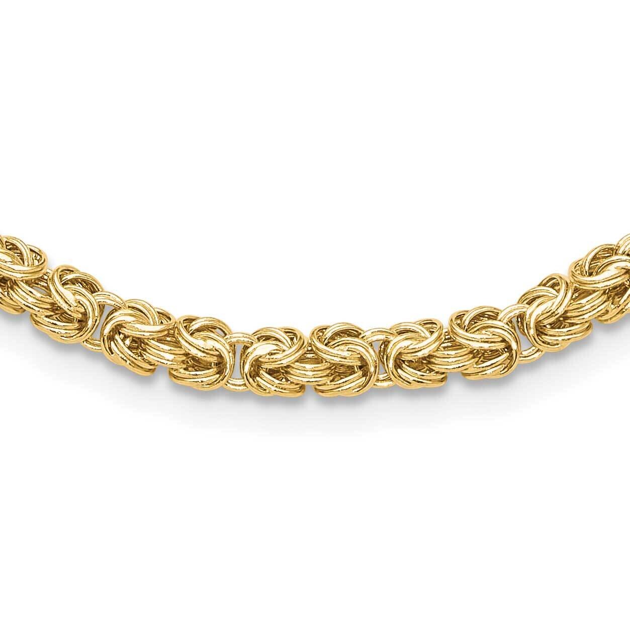 Fancy Byzantine Link Necklace 14k Polished Gold SF3000-18
