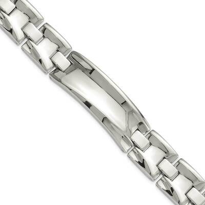 Polished Link Id Bracelet 8.75 Inch Stainless Steel SRB1005-8.75 by Chisel, MPN: SRB1005-8.75, 8867…