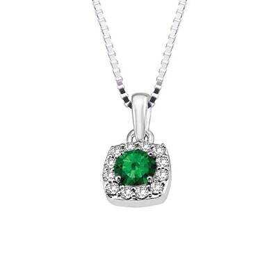 Diamond Pendant 1/3Ctw 1-1/5 Ct Emerald 14k Gold SP26191Y4EM, MPN: SP26191Y4EM,