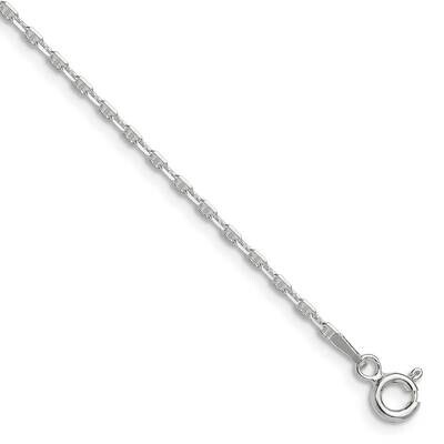 Diamond-Cut 1.75mm Marine Link Chain 10 Inch Sterling Silver Polished QMA050-10, MPN: QMA050-10,