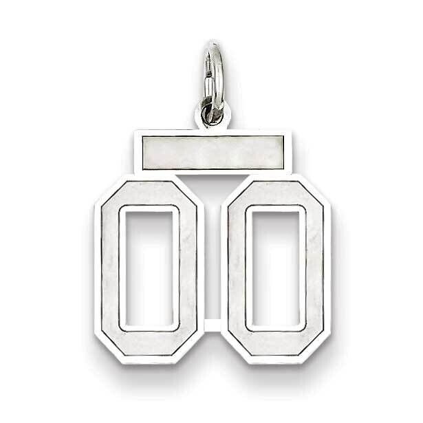 Small Satin Number 00 Sterling Silver Rhodium-Plated QPS00T, MPN: QPS00T,