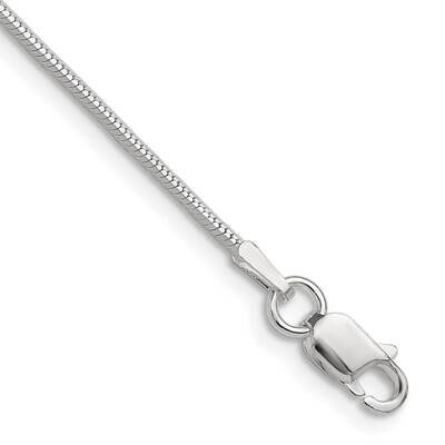 1mm Octagonal Snake Chain 18 Inch Sterling Silver Polished QOS030-18, MPN: QOS030-18,