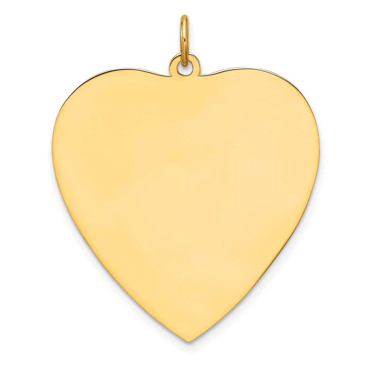 Gp Engraveable Heart Polished Disc Charm Sterling Silver QM549G/27, MPN: QM549G/27,