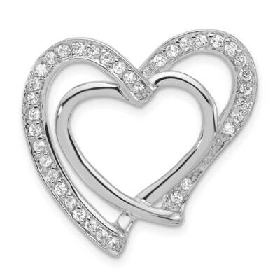 CZ Double Heart Pendant Sterling Silver QP755, MPN: QP755, 883957961590