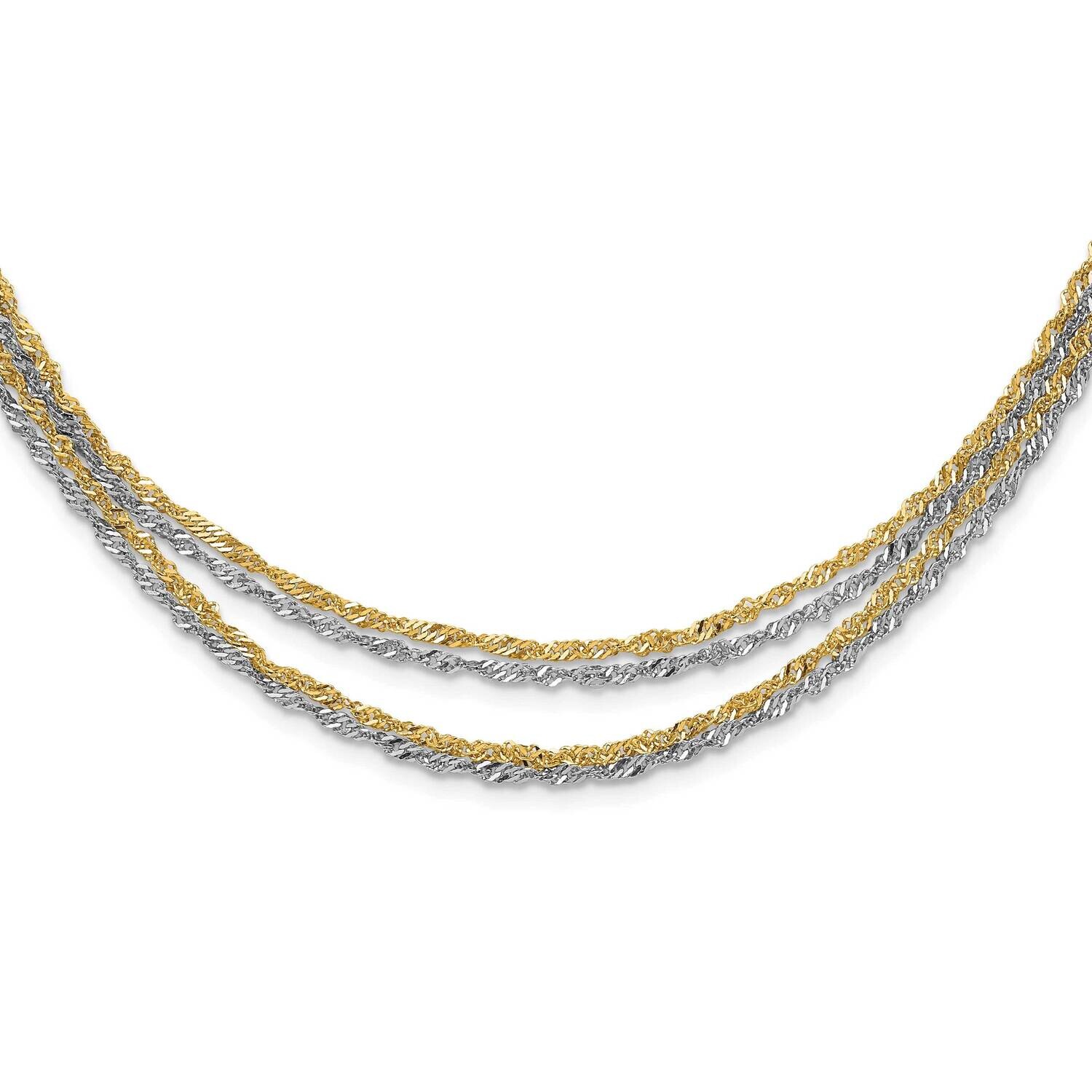 Polished &amp; Yellow Ip-Plated Layered 2 Inch Extension Necklace Stainless Steel SRN1084-17.5 by Chise…