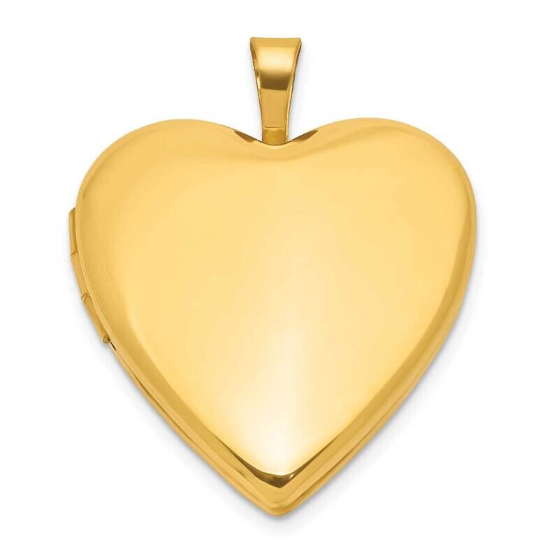1/20 Gold Filled Polished Satin 20mm Heart Locket QLS1187