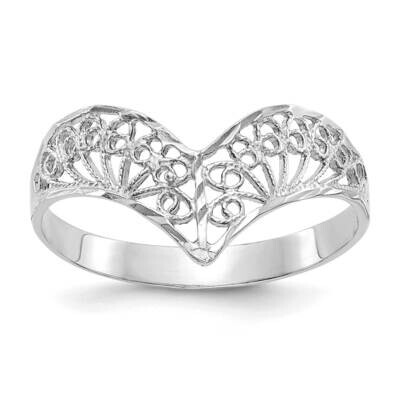 Diamond-Cut Filigree Ring 14k White Gold R163W, MPN: R163W,