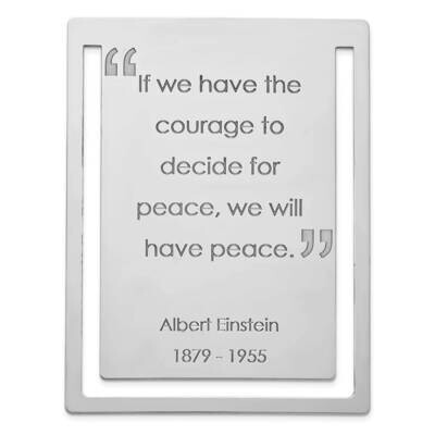 Albert Einstein Quote Bookmark Sterling Silver QQ378, MPN: QQ378,