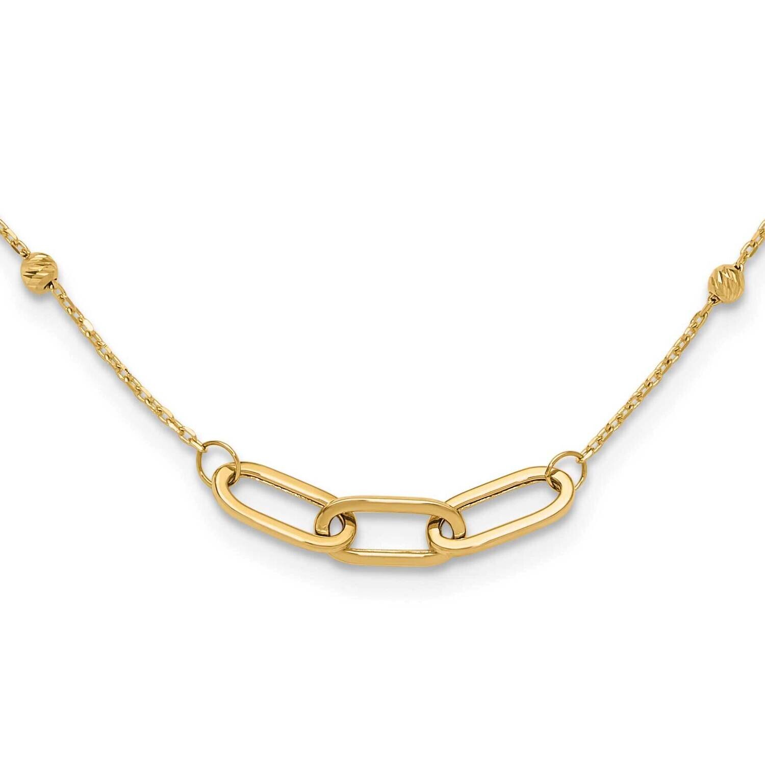 Diamond-Cut Fancy Necklace 14k Polished Gold SF3033-18, MPN: SF3033-18,