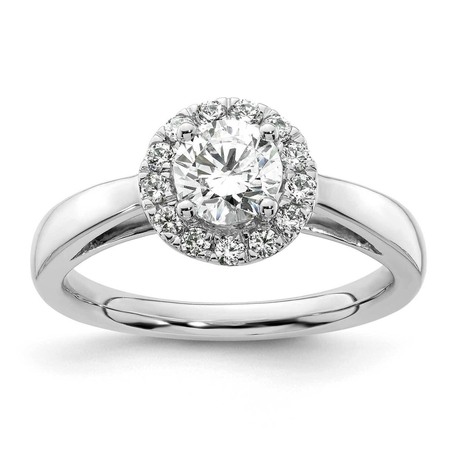 Diamond Si1/Si2 G H I Rnd Halo Semi-Mount Eng R 14k White Gold RM2038E-075-WLG, MPN: RM2038E-075-WL…