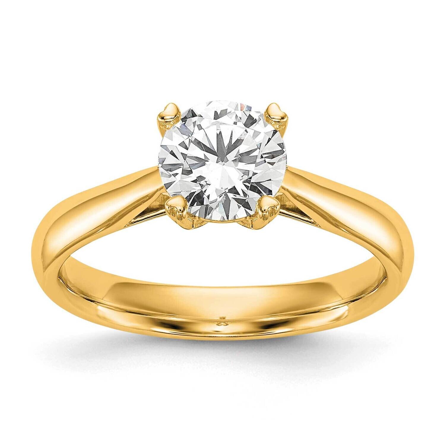 1/2 Ct Round Certified Vs/Si D E F Diamond Solitaire Enga 14k Gold RM1930E-050C-YLD