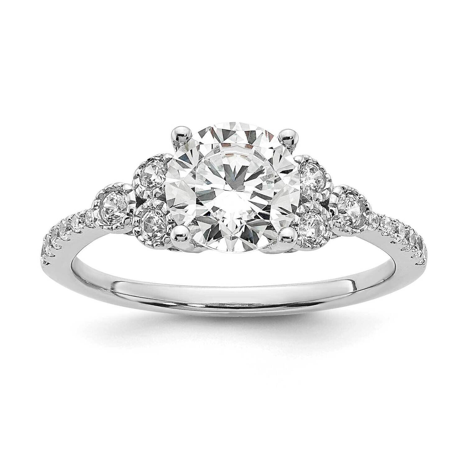 Diamond Si1/Si2 G H I Semi-Mount Engagement Rin 14k White Gold RM7815E-175-WLG, MPN: RM7815E-175-WL…