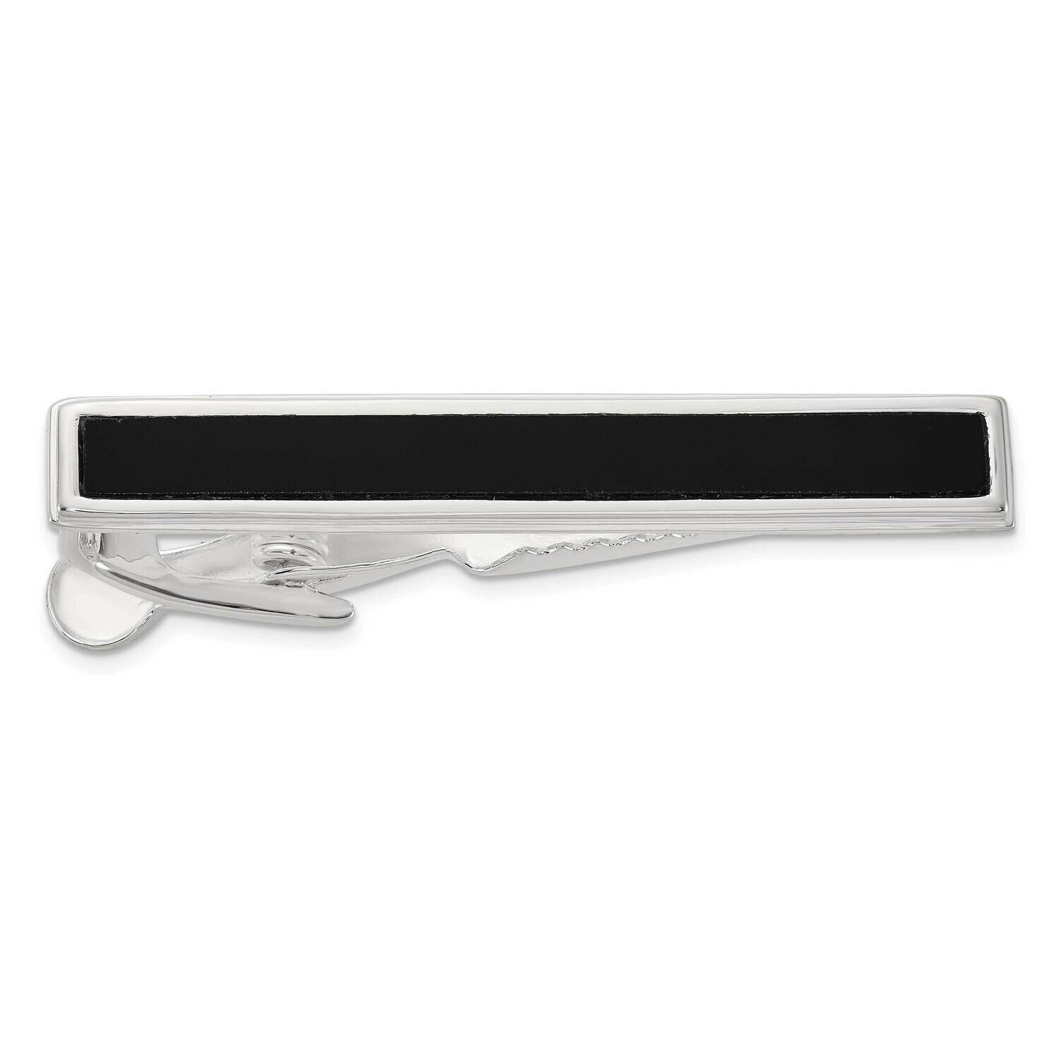 Onyx Tie Bar Sterling Silver Polished QQ657 by Men&#39;s Jewelry and Accessories, MPN: QQ657,