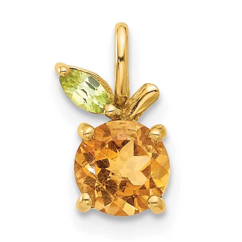 Citrine Peridot Orange Chain Slide 12 Inch 14k Gold SF3070P, MPN: SF3070P,
