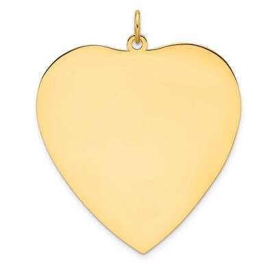Gp Engraveable Heart Polished Disc Charm Sterling Silver QM550G/27, MPN: QM550G/27,