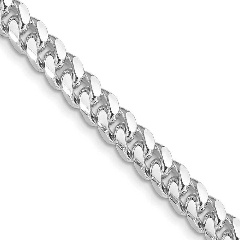 6mm Domed Side Diamond-Cut Curb Chain 26 Inch Sterling Silver Rhodium-Plated QRC180R-26, MPN: QRC18…