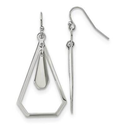 Chisel Polished Dangle Shepherd Hook Earrings Stainless Steel SRE1615 by Chisel, MPN: SRE1615, 8839…