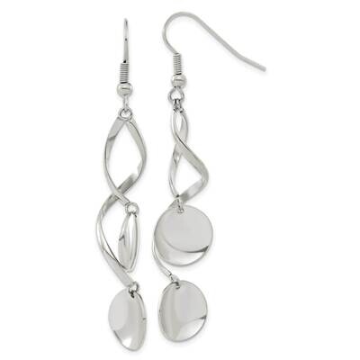 Chisel Polished Twisted Shepherd Hook Earrings Stainless Steel SRE1590 by Chisel, MPN: SRE1590, 883…