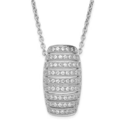 &amp; CZ Brilliant Embers 2 Inch Extension Necklace Sterling Silver QMP898-18, MPN: QMP898-18, 88677432…