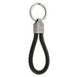 Chisel Damascus Steel Brushed Textured Black Leather Key Ring SRK183 by Chisel, MPN: SRK183, 883957…