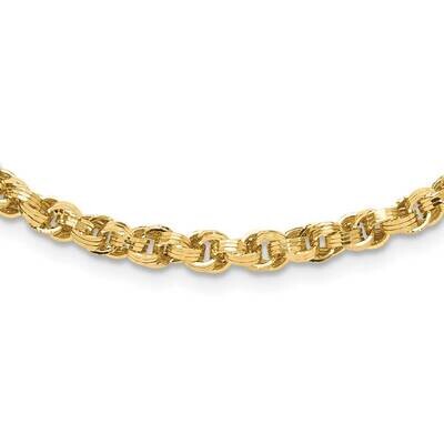 Fancy Little Link Necklace 14k Polished Gold SF2993-18, MPN: SF2993-18,