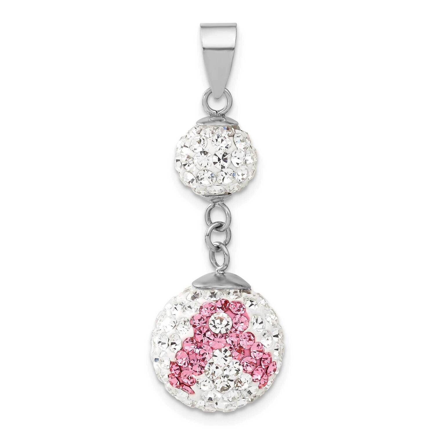 Crystal Awareness Double Bead Pendant Sterling Silver QP3937, MPN: QP3937,