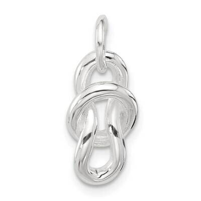 Fancy Knot Pendant Sterling Silver Polished QP5729, MPN: QP5729,