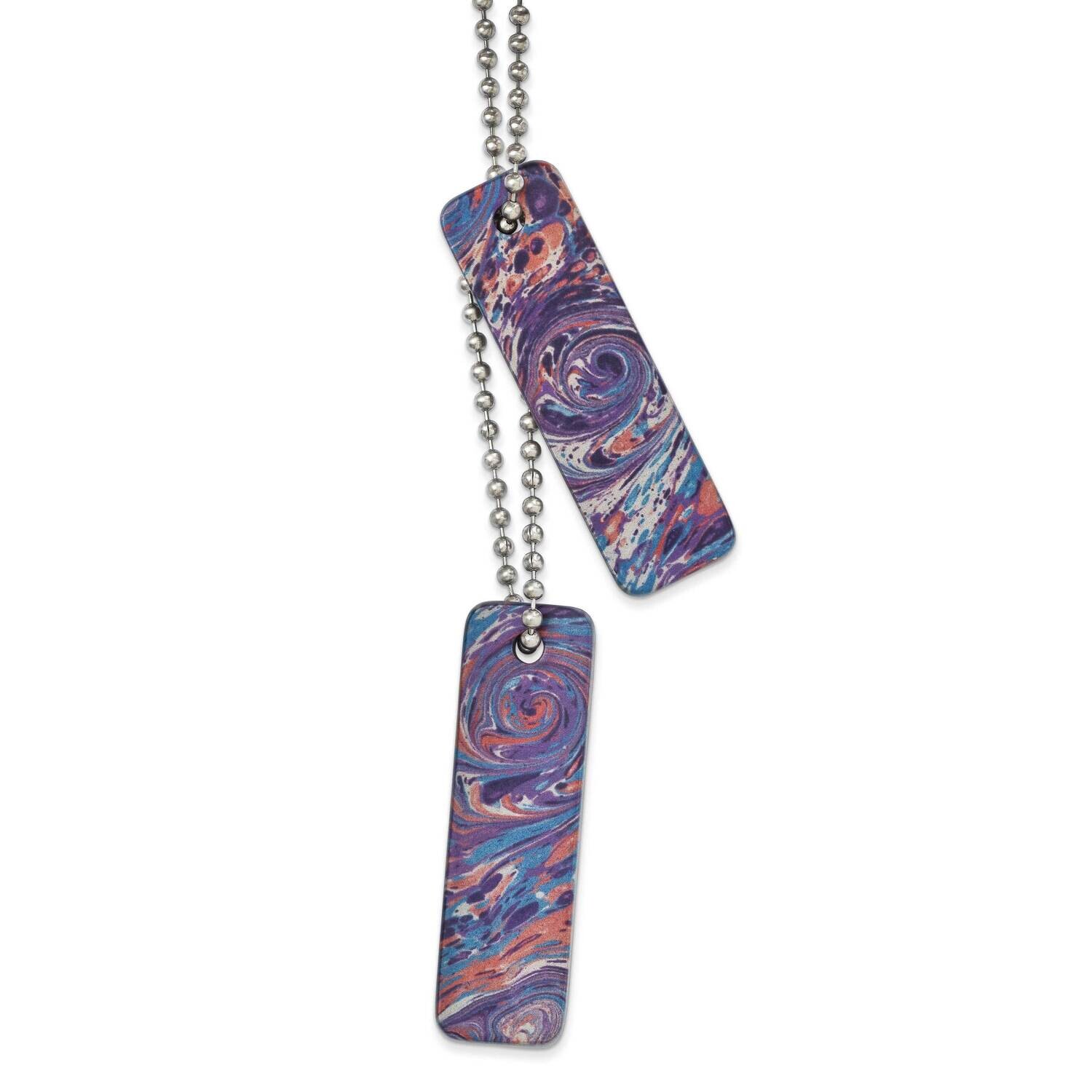 Whirlpool Thin Pendant 24 Inch Necklace Stainless Steel SRN1227-24, MPN: SRN1227-24,