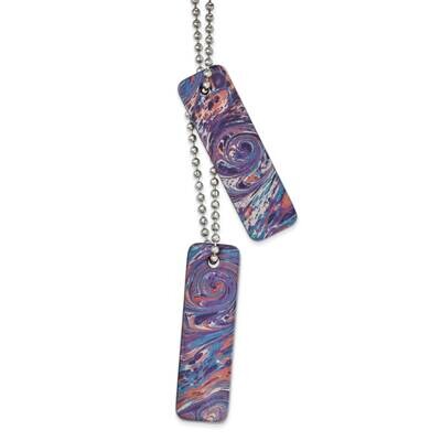 Whirlpool Thin Pendant 24 Inch Necklace Stainless Steel SRN1227-24, MPN: SRN1227-24,