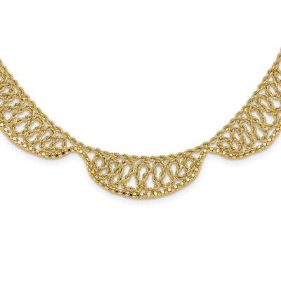 Diamond-Cut Fancy 17 Inch Necklace 14k Polished Gold SF3012-17, MPN: SF3012-17,