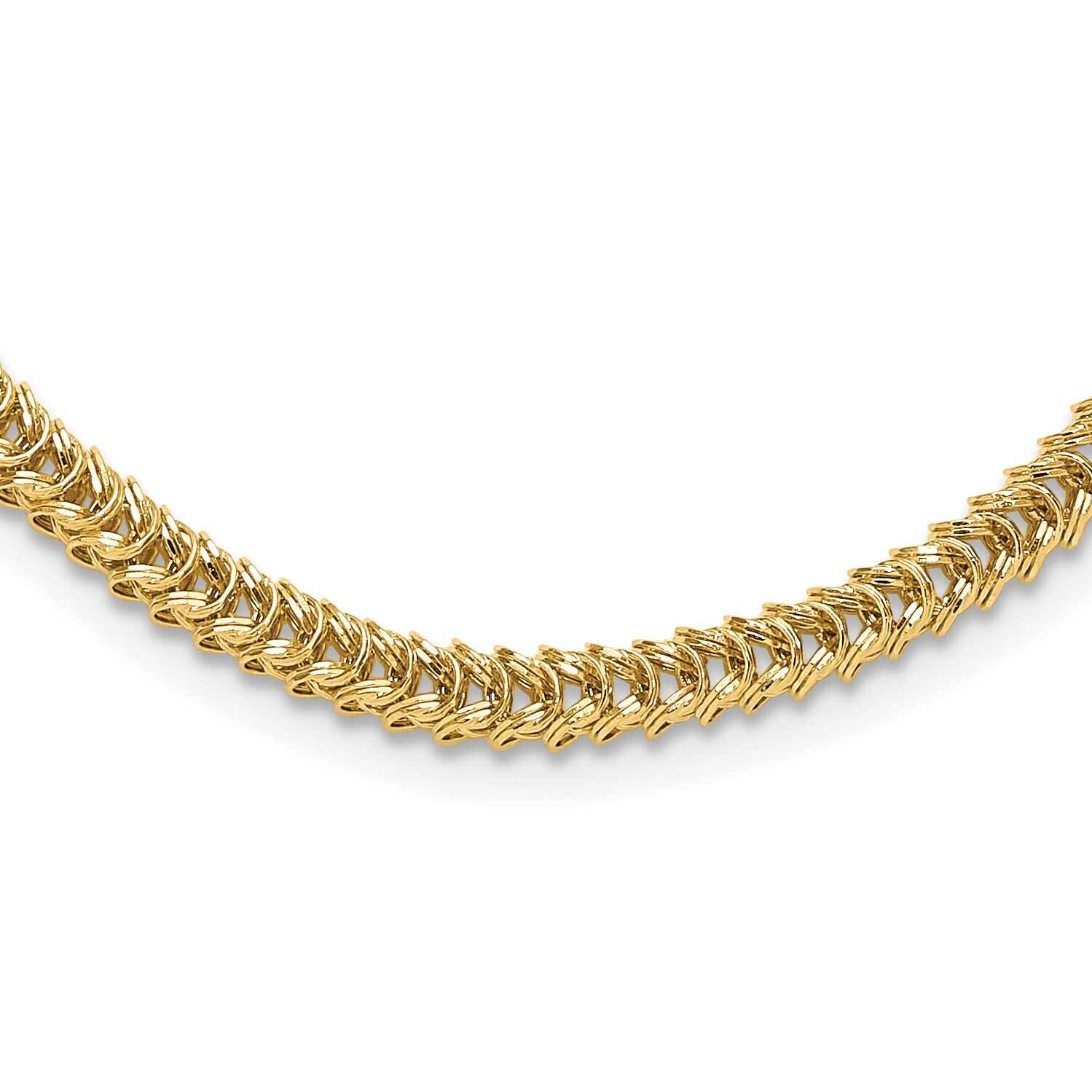 Fancy Link Necklace 14k Polished Gold SF2999-18, MPN: SF2999-18,