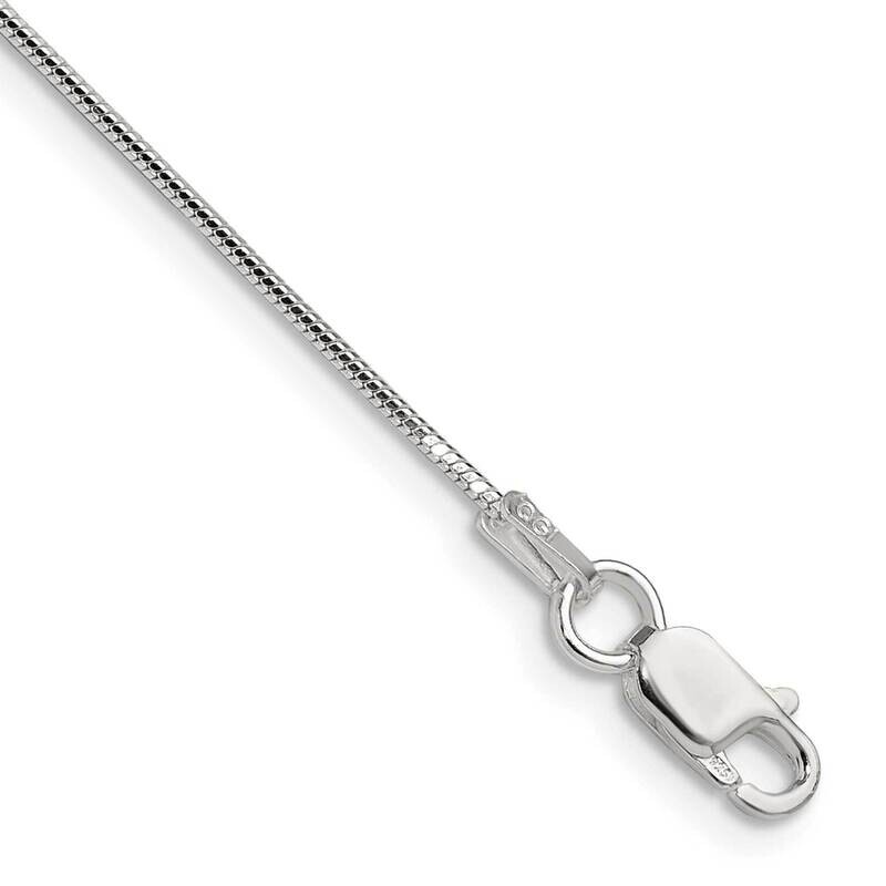 .90mm Octagonal Snake Chain 24 Inch Sterling Silver Polished QOS025-24, MPN: QOS025-24,