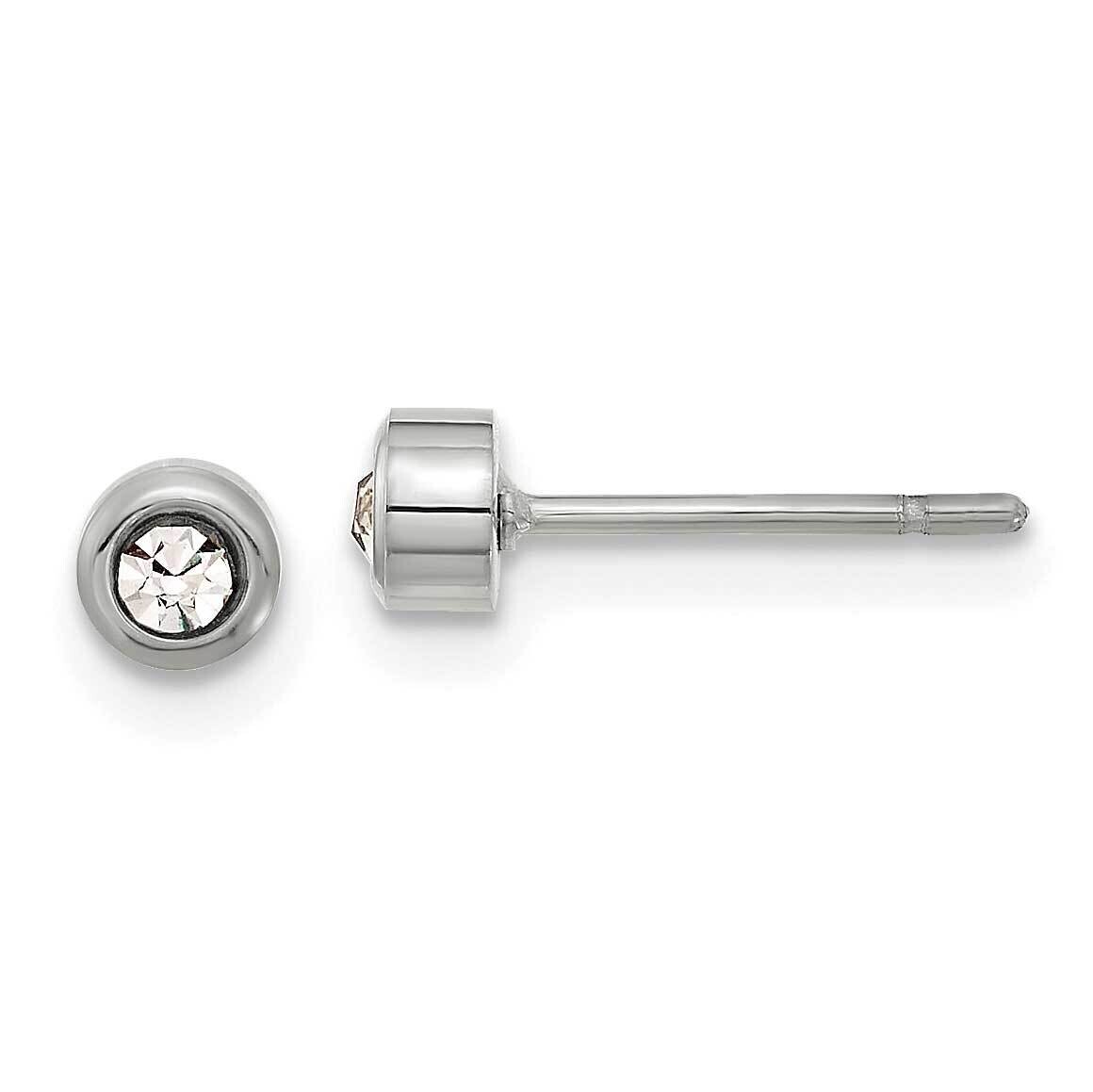 Chisel Polished Crystal Earrings Stainless Steel SRE1630 by Chisel, MPN: SRE1630, 883957750149