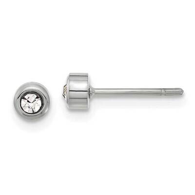 Chisel Polished Crystal Earrings Stainless Steel SRE1630 by Chisel, MPN: SRE1630, 883957750149
