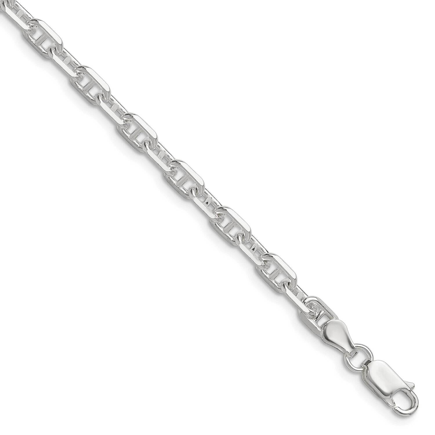 Diamond-Cut 4.75mm Marine Link Chain 8 Inch Sterling Silver Polished QMA120-8, MPN: QMA120-8,