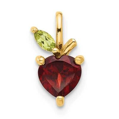 Garnet Peridot Apple Chain Slide 14k Gold SF3071P, MPN: SF3071P,