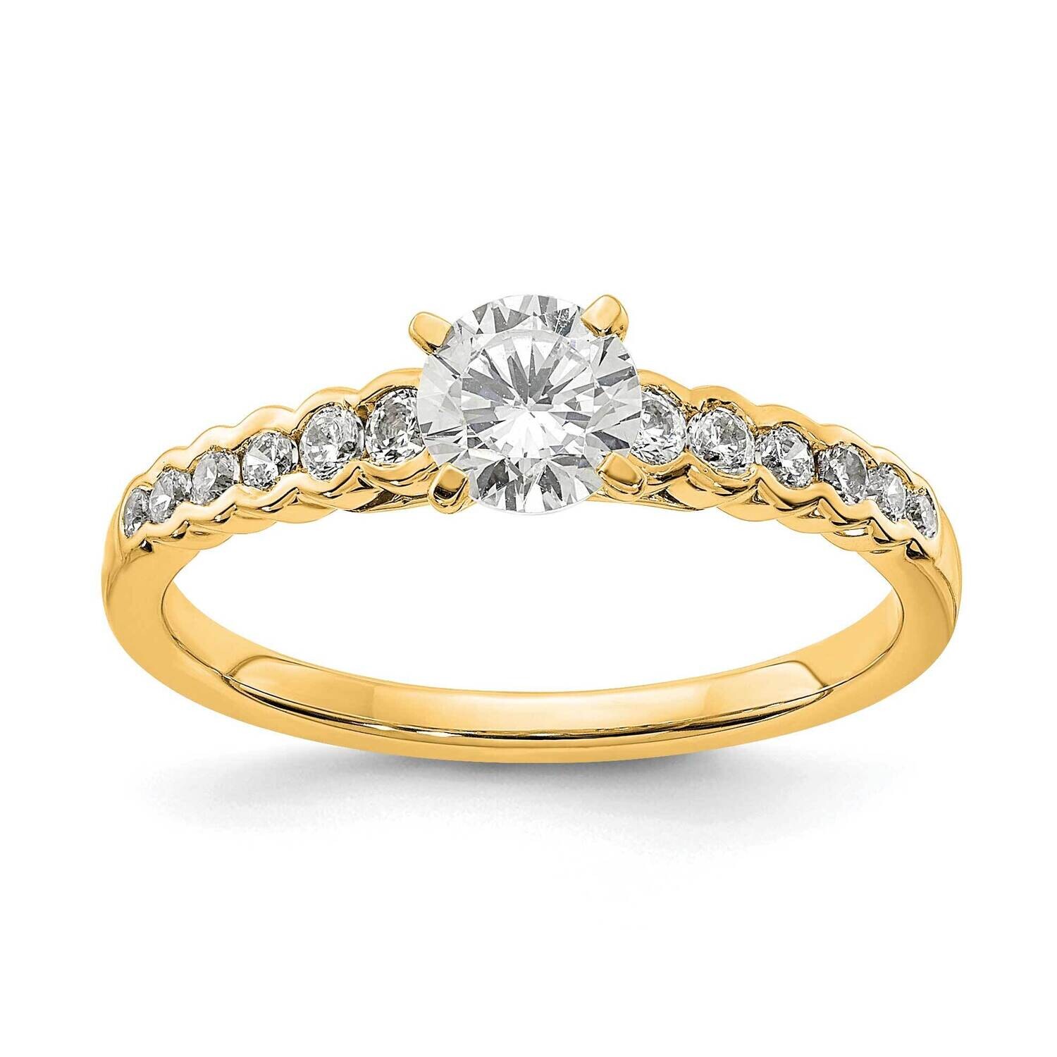 True Origin White Head Diamond Vs/Si D E F Semi-Mount R 14k Gold RM6105E-050-YLD, MPN: RM6105E-050-…