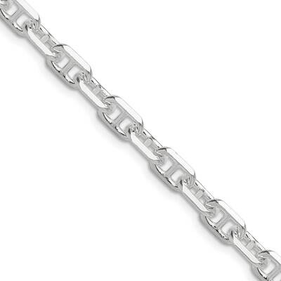 Diamond-Cut 5.75mm Marine Link Chain 22 Inch Sterling Silver Polished QMA150-22, MPN: QMA150-22,