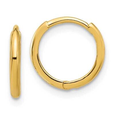 Madi K Polished 1.45mm Hinged Huggie Hoop Earrings 14k Gold SE3071, MPN: SE3071,