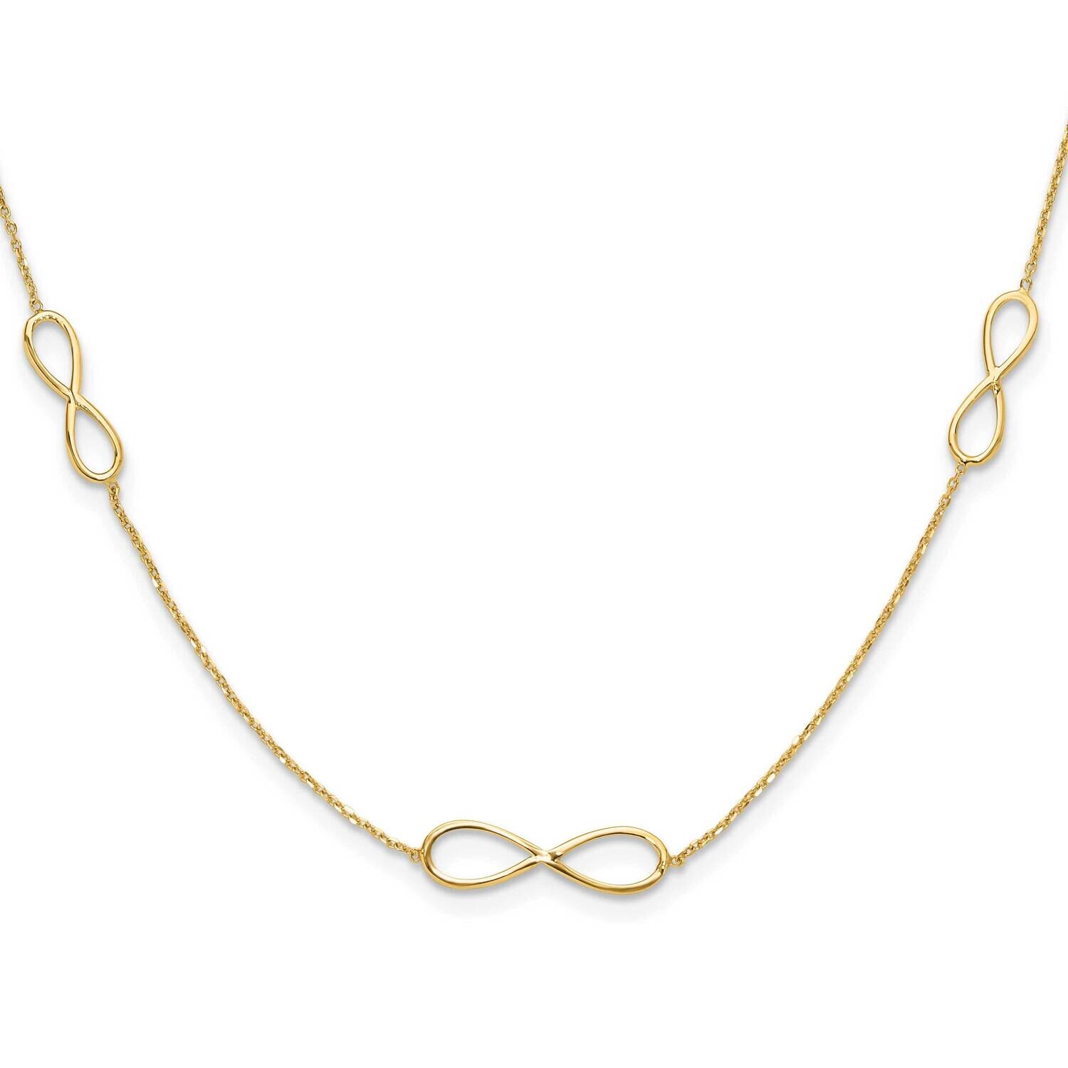 Infinity Stations 16 Inch 2 Inch Extender Necklace 14k Polished Gold SF3067-16, MPN: SF3067-16,