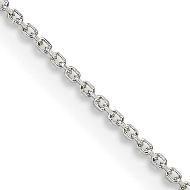 1mm 8 Sided Diamond-Cut Cable Chain 14 Inch Sterling Silver QPE64-14, MPN: QPE64-14,
