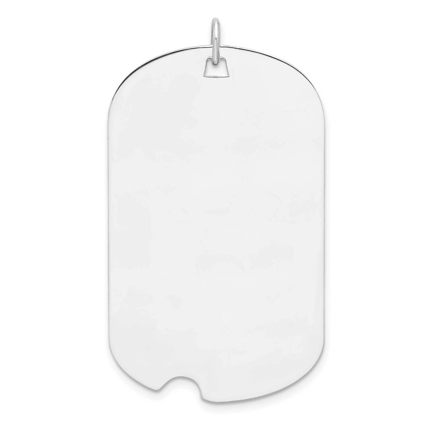 Engraveable Dog Tag Disc Charm Sterling Silver Rhodium-Plated QM554/27, MPN: QM554/27,