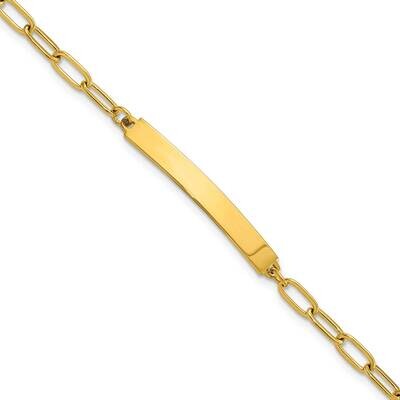 Chisel Polished Yellow Ip-Plated Paperclip Link Chain 6.5 Inch Id Bracelet 1.25 Inch Extension Stai…