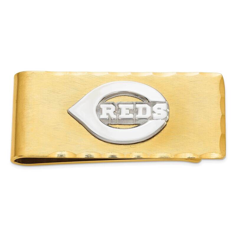 Cincinnati Reds C Reds Polished 5/8 G/P Money Clip Sterling Silver RDS015MC1-SS
